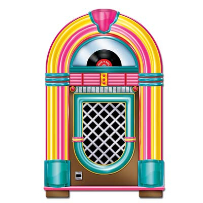 Rock & Roll Neon Jukebox Cutout