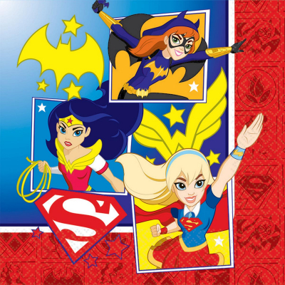 DC Superhero Girls Lunch Napkins 16PK