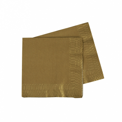 Five Star Cocktail Napkin 25cm Metallic Gold 40PK