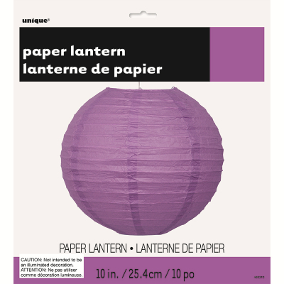 Round Lantern 25cm Purple