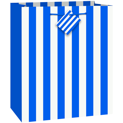 Stripes Royal Blue Gift Bag