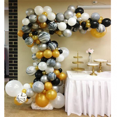 Organic Half Arch ( with Confetti Balloon & Chrome or Marble Balloon)