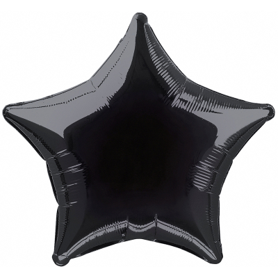 50cm Star Foil Balloon Black