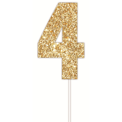 Golden Glitter Cake Topper 4