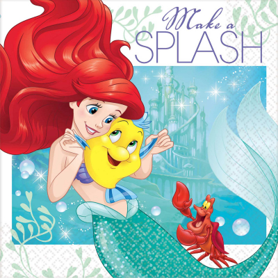 The Little Mermaid Ariel Dream Big Beverage Napkins 16PK