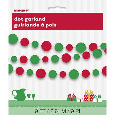 Garland Dots Red & Green