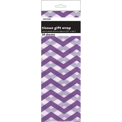 Chevron Tissue Sheet Purple 10PK