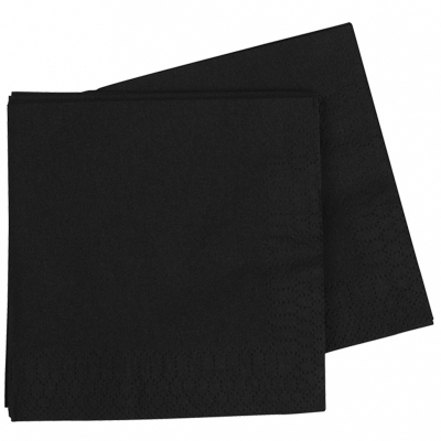 Five Star Dinner Napkin 40cm Black 40PK