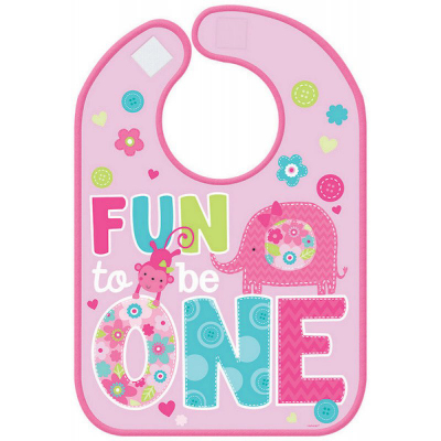 One Wild Girl Vinyl Baby Bib