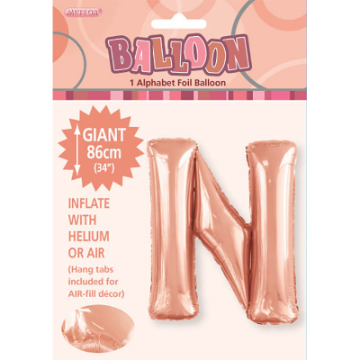 86cm 34 Inch Gaint Alphabet Letter Foil Balloon Rose Gold N