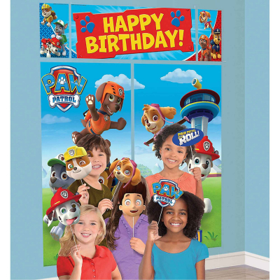 Paw Patrol Happy Birthday Scene Setter & Props 17PK