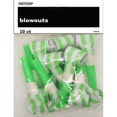 Stripe Lime Green Blowouts 10PK