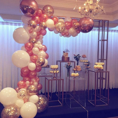 Organic Half Arch ( with Confetti Balloon & Foil Ball Balloon)