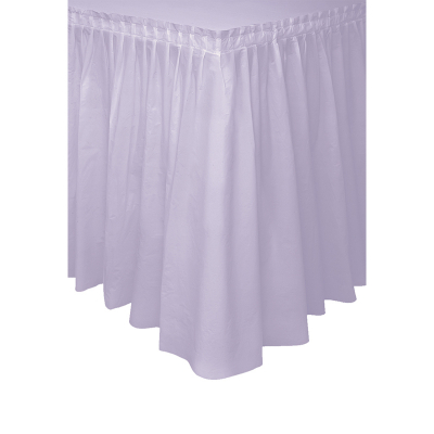 Plastic Tableskirt Lavender