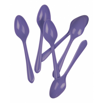 Five Star Dessert Spoon Lilac 20PK