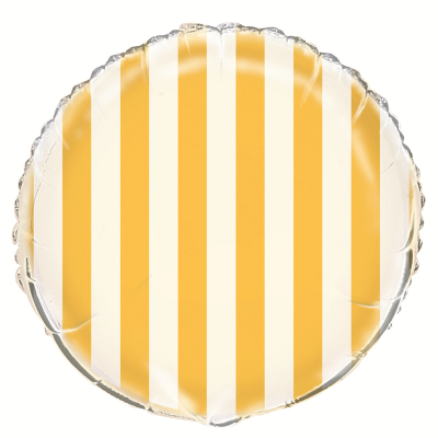 Stripes Yellow Foil Balloon