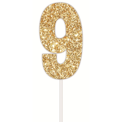 Golden Glitter Cake Topper 9