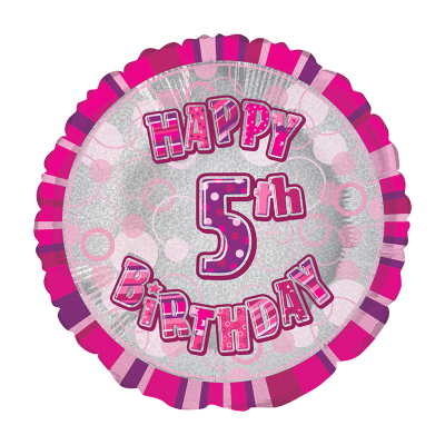 45cm Glitz Pink Foil Balloon 5