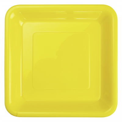 Five Star Square Snack Plate 18cm Canary Yellow 20PK