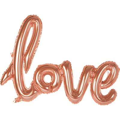 Large Foil Balloon "LOVE" Rose Gold 59cm