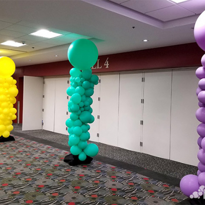 Organic Balloon Column with Large Around Latex Balloon