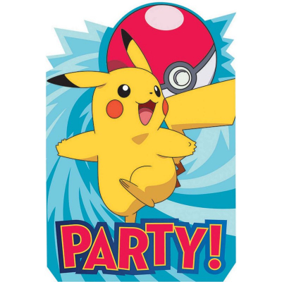 Pokemon Core Postcard Invitations 8PK