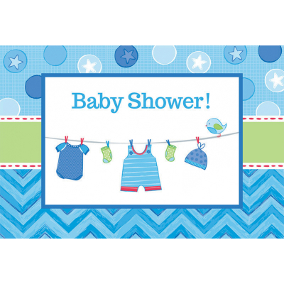 Shower with Love Boy Postcard Invitations 8PK