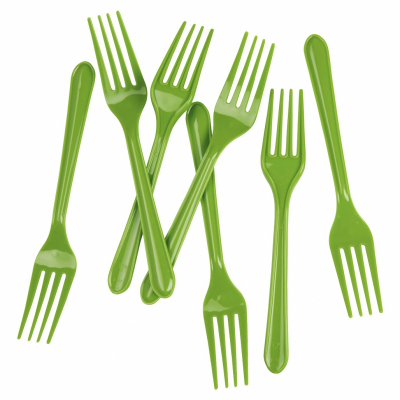 Five Star Dessert Fork Lime Green 20PK