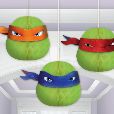 Teenage Mutant Ninja Turtles Honeycomb Decorations 3PK