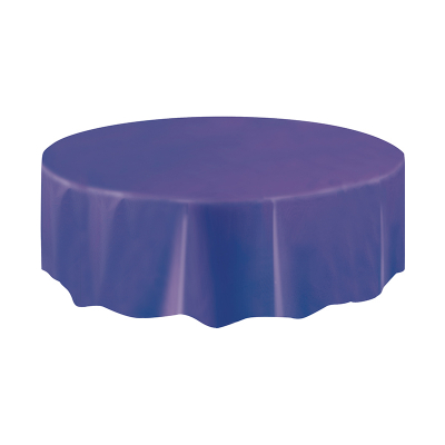 Round Plastic Tablecover Deep Purple