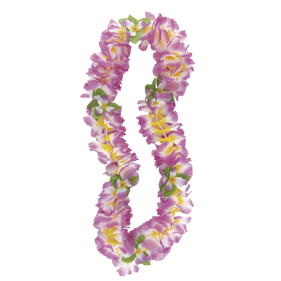 Luau Fancy Lei Purple Yellow