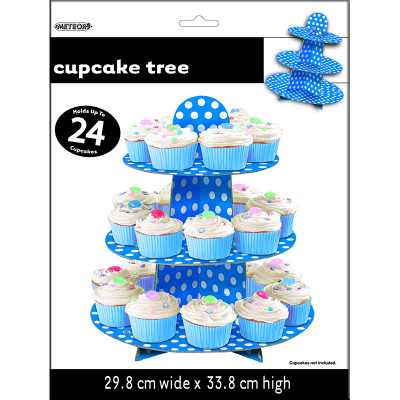 Polka Dots Cupcake Tree Royal Blue