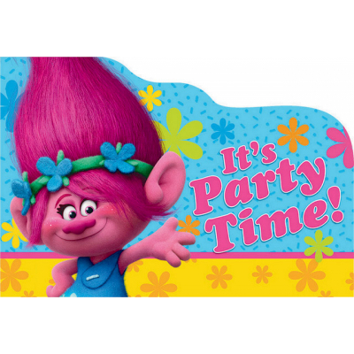 Trolls Postcard Invitations 8PK