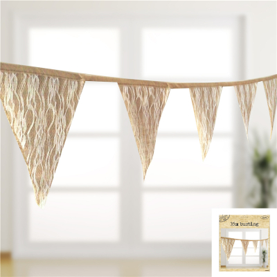 3.5M Rustic Hessian Lace Bunting
