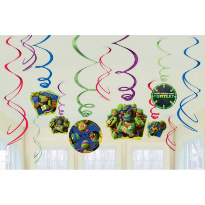 Teenage Mutant Ninja Turtles Swirl Decoration Value Pack 12PK