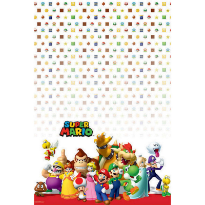 Super Mario Brothers Plastic Tablecover