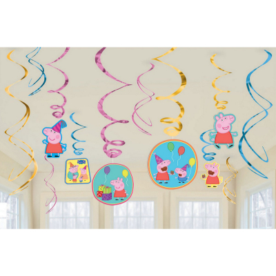 Peppa Pig Swirl Decoration Value Pack 12PK