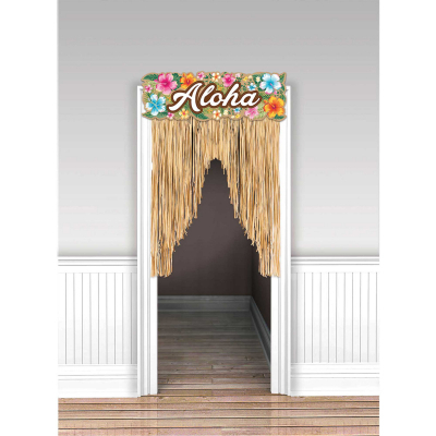 Summer Luau Aloha Beach Door Curtain