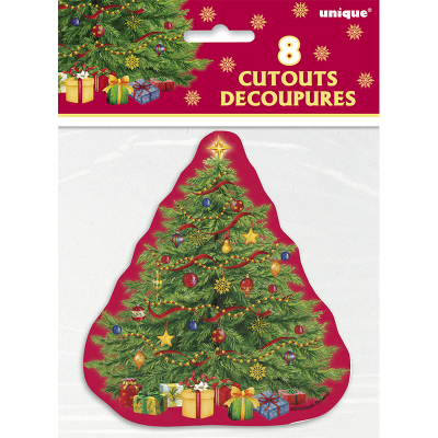 Mini Cutout Starry Christmas Tree 8PK