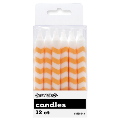 Chevron Candles Yellow 12PK