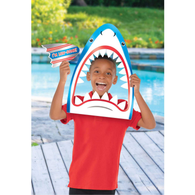 Summer Luau Shark Head Photo Prop & Cutout Foil Board 2PK