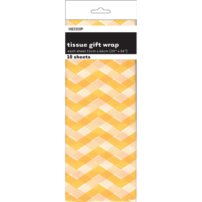 Chevron Tissue Sheet Yellow 10PK