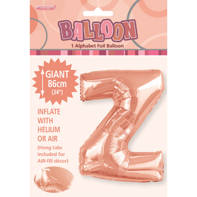 86cm 34 Inch Gaint Alphabet Letter Foil Balloon Rose Gold Z