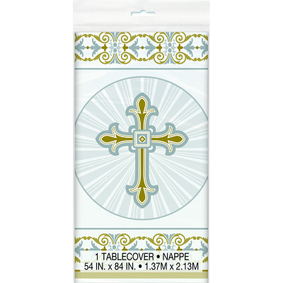 Cross Gold Silver Tablecover