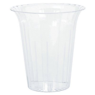 Flared Cylinder Plastic Clear Small