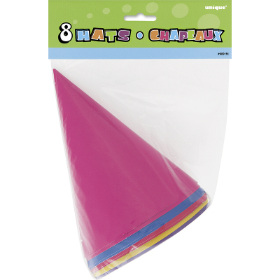 Party Hats Multi Colour 8PK