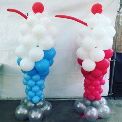 Balloon Column Ice Cream Sundae