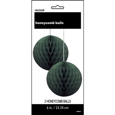 Hanging Honeycomb Balls 15cm Black 2PK