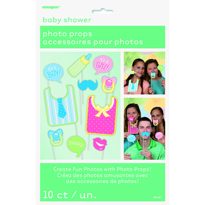 Photo Prop Baby Shower Booth Game 10PK