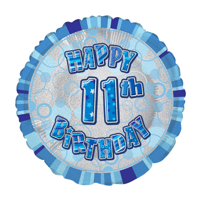 45cm Glitz Blue Foil Balloon 11